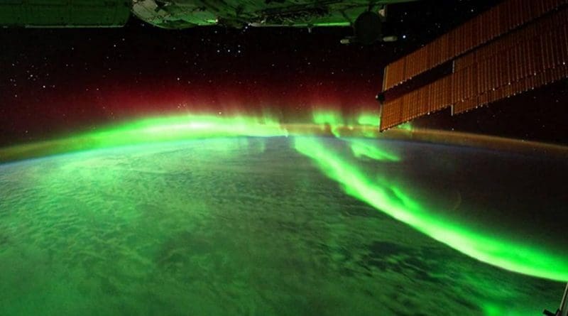 Northern lights were photographed from the International Space Station, ISS. Credit ESA