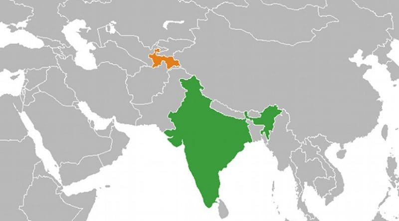 Locations of India and Tajikistan. Source: Wikipedia Commons.