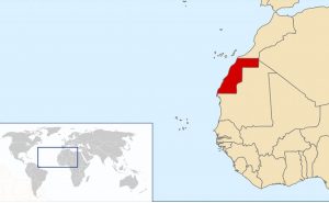 Location of Western Sahara. Source: Wikipedia Commons.