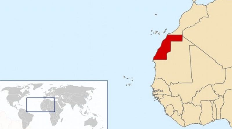 Location of Western Sahara. Source: Wikipedia Commons.