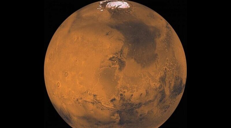 This view of Mars was created from about 1,000 Viking Orbiter images. Credit NASA Jet Propulsion Laboratory, U.S. Geological Survey