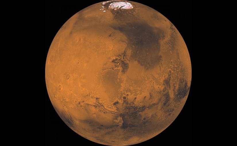 This view of Mars was created from about 1,000 Viking Orbiter images. Credit NASA Jet Propulsion Laboratory, U.S. Geological Survey