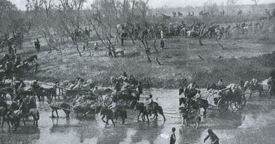 Retreat of Russian soldiers after the Battle of Mukden. Photo by P. F. Collier & Son - Russo-Japanese War, Wikipedia Commons.