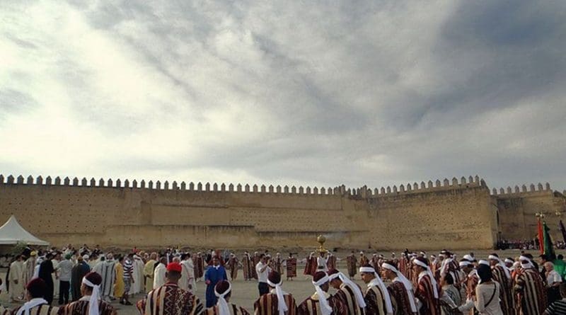 Sacred Festival Fez Dance in Morocco. Photo was taken at Issawa Moussem by Hakim-agh, Wikipedia Commons.