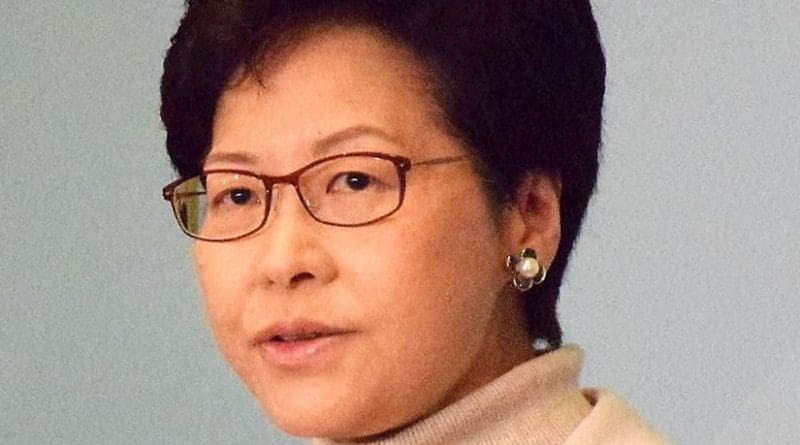 Hong Kong's Carrie Lam. Photo by Iris Tong, Wikipedia Commons.