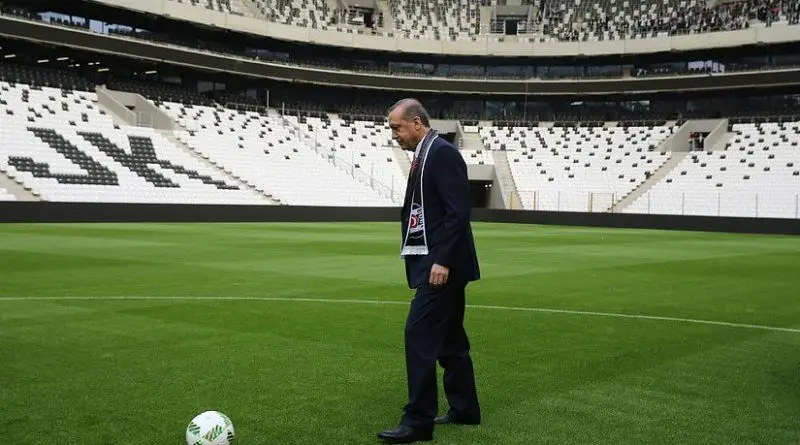Turkey's President Recep Tayyip Erdoğan inaugurates opening of Vodafone Arena, the home stadium of Beşiktaş. Photo Credit: Turkey's President Office.