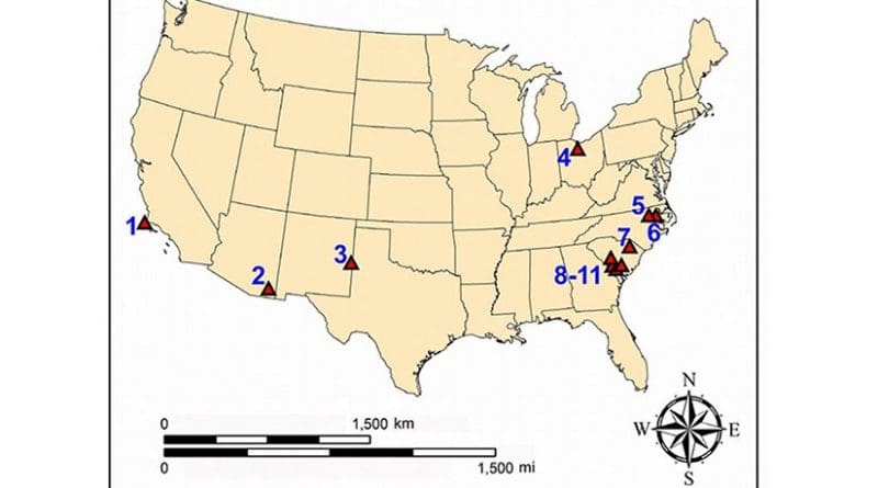 University of South Carolina archaeologists found an abundance of platinum -- an element associated with cosmic objects like asteroids or comet -- at 11 Clovis excavation sites across the United States. Credit South Carolina Institute for Archaeology and Anthropology, University of South Carolina