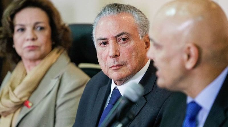 Brazil's Michel Temer and Alexandre de Moraes. Photo Credit: Michel Temer, Beto Barata /PR, Wikipedia Commons.