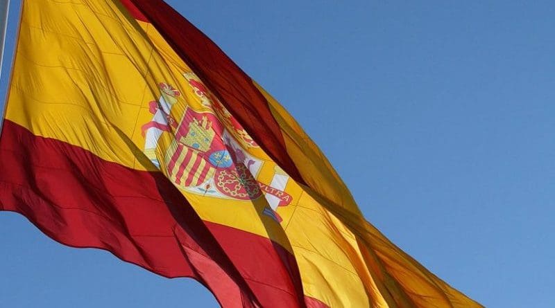Spain's flag. Photo by Gilad Rom, Wikimedia Commons.