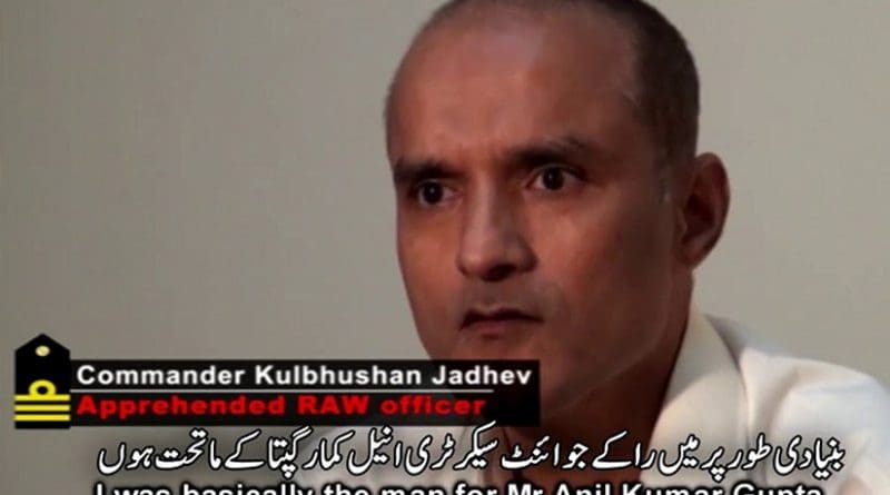 Screenshot from confessional video of Kulbhushan Yadav that was released by Pakistan's military.