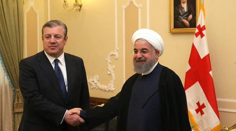 Georgia's Prime Minister Giorgi Kvirikashvili meets with Iran's President Hassan Rouhani. Photo Credit: Georgia's PM office.