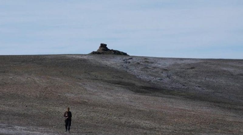 This is the first methane mound, Canadian High Arctic. Credit Credit Stephen Grasby and Geological Society of America Bulletin