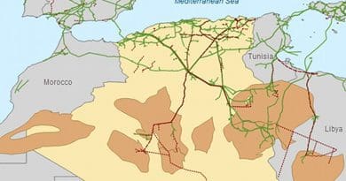 Algeria's oil and natural gas basins and pipeline infrastructure. Credit: U.S. Energy Information Administration, IHS EDIN, and Advanced Resources International