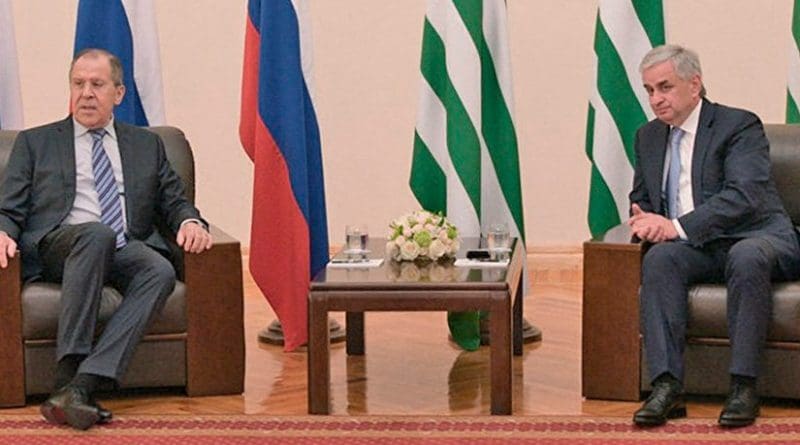 Russia's Foreign Minister Sergey Lavrov meets with President of the Republic of Abkhazia Raul Khadjimba. Source: Russian Foreign Ministry.