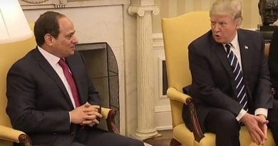 Egyptian President Abdel Fattah al-Sisi meets with US President Donald Trump. Photo Credit: White House video screenshot.