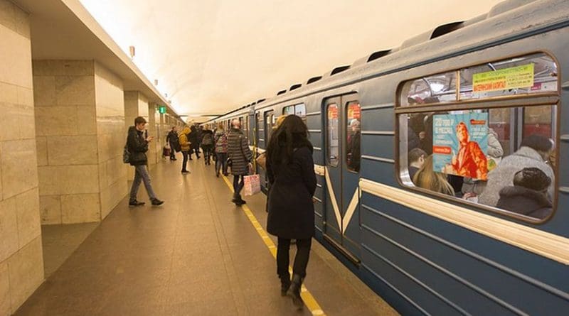 Subway in St. Petersburg, Russia. Photo by Poudou99, Wikipedia Commons.