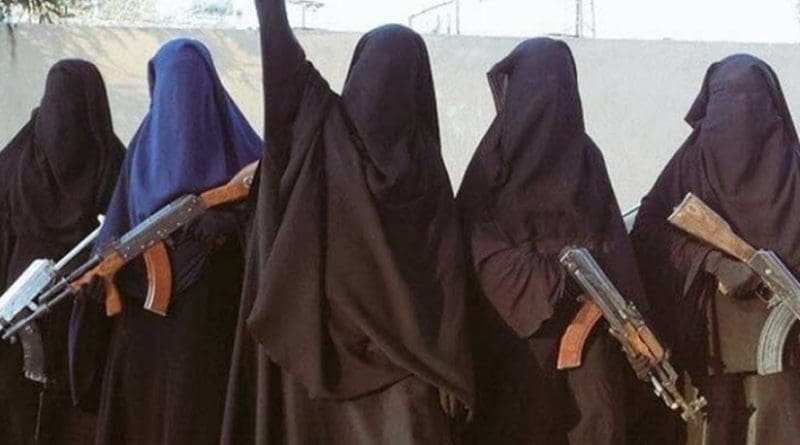 Female members of Islamic State. Photo supplied by Institute for Strategic Dialogue via ICSVE.org