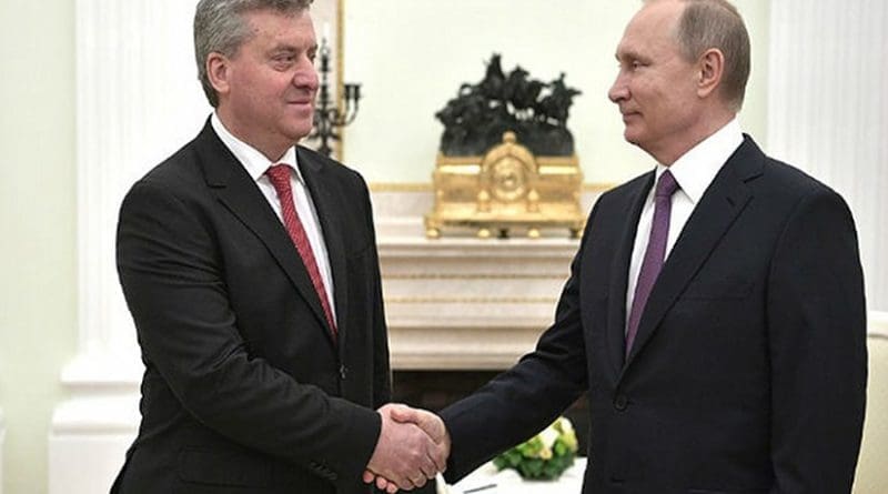 Macedonia's President George Ivanov meets Russia's President Vladimir Putin. Credit: Kremlin.ru