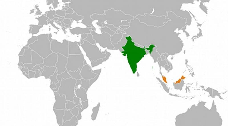 Locations of India and Malaysia. Source: Wikipedia Commons.