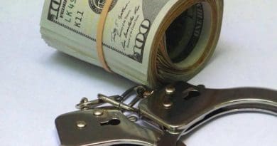 dollar crime handcuffs