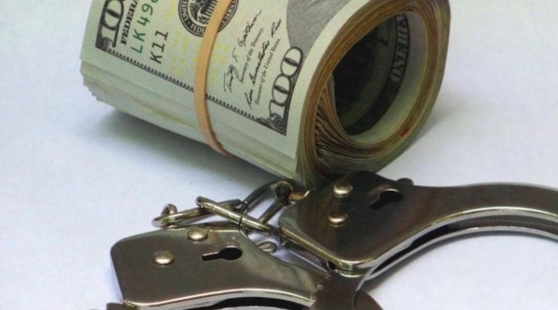 dollar crime handcuffs
