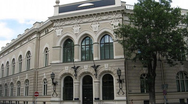 Bank of Latvia headquarters in Riga. Photo by Kaihsu Tai, Wikipedia Commons.