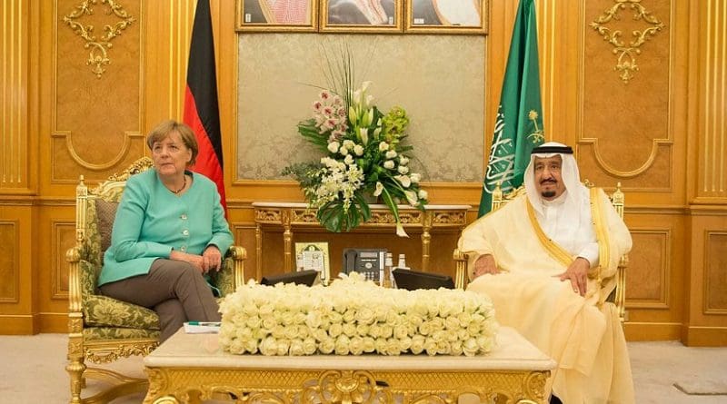 Saudi Arabia's King Salman bin Abdulaziz Al Saud and Germany's Chancellor Angela Merkel. Photo Credit: SPA