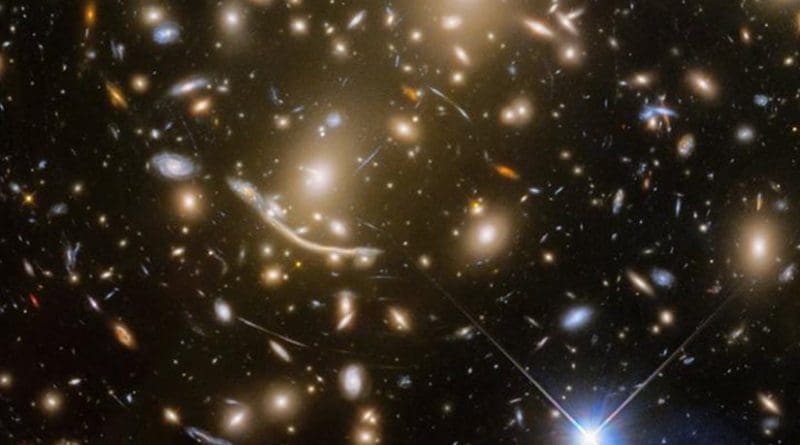 With the final observation of the distant galaxy cluster Abell 370 -- some five billion light-years away -- the Frontier Fields program came to an end. Credit NASA, ESA/Hubble, HST Frontier Fields