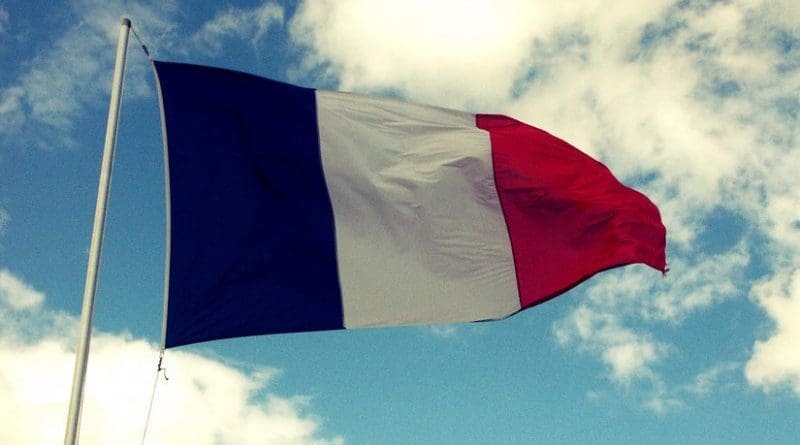 France's flag. Photo by Mith, Wikimedia Commons.