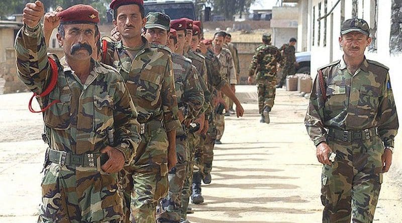 Kurdish Peshmerga platoon. U.S. Army photo by Pfc. James Matise.