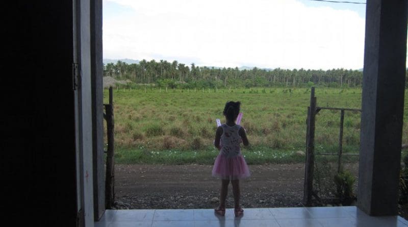 A child in the Philippines.