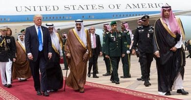 Saudi Arabia's King Salman greets US President Donald Trump. Photo Credit: White House