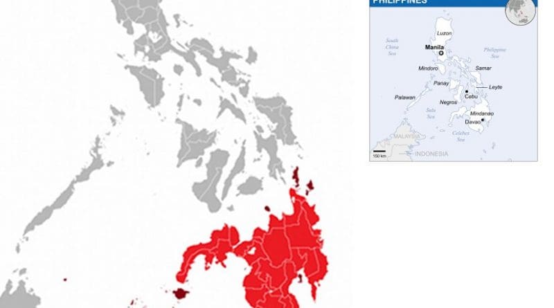 Location of Mindanao in the Philippines. Source: Wikipedia Commons.