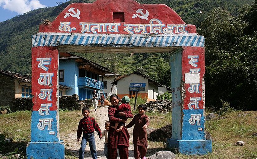 A family in maoist-controlled valley in Nepal. Photo by Pavel Novak, Wikimedia Commons.