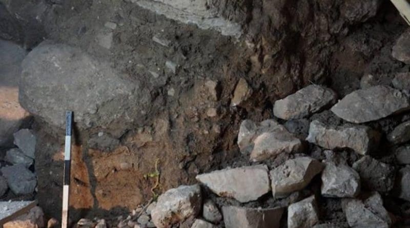 Recently uncovered remains of a massive stone tower built to guard Gihon Spring -- a vital water supply just downhill from the ancient city of Jerusalem. Credit Weizmann Institute of Science