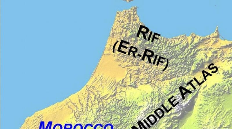 Location of Rif region in Morocco. Credit: Wikipedia Commons.