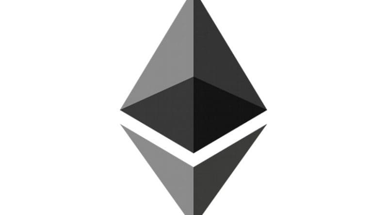 The Ethereum logo.
