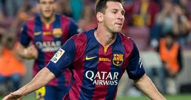 FC Barcelona soccer player Lionel Messi. Photo by L.F.Salas, Wikipedia Commons.