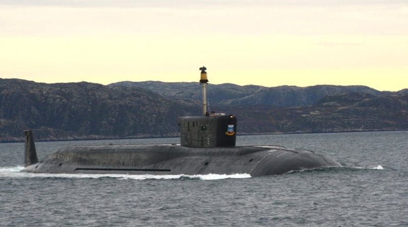 File photo of Russia's strategic missile submarine Yuri Dolgoruky. Photo Credit: Russian Military, Mil.ru