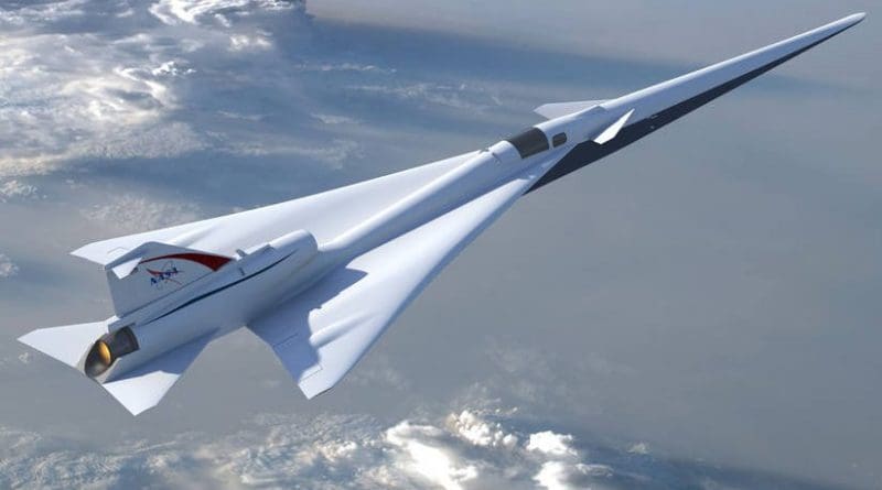 Illustration of NASA's planned Low Boom Flight Demonstration aircraft as outlined during the project's Preliminary Design Review. Credits: NASA / Lockheed Martin