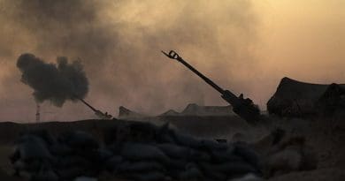 U.S. Marines fire an M777A2 howitzer in Syria, June 2, 2017. The Marines have been conducting 24-hour, all-weather fire support for the coalition’s local partners, the Syrian Democratic Forces, as part of Combined Joint Task Force Operation Inherent Resolve. CJTF-OIR is the global coalition to defeat ISIS in Iraq and Syria. Marine Corps photo by Sgt. Matthew Callahan