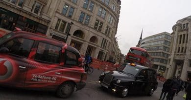 traffic taxis London United Kingdom