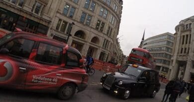traffic taxis London United Kingdom