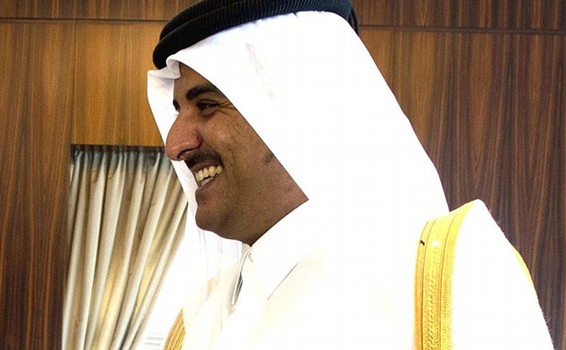 Qatar's Sheikh Tamim bin Hamad Al Thani. Photo by Chuck Hagel, Wikimedia Commons.