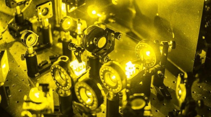 Researchers can generate perfectly random numbers by using the quantum properties of light. Credit © Thomas Le Provost