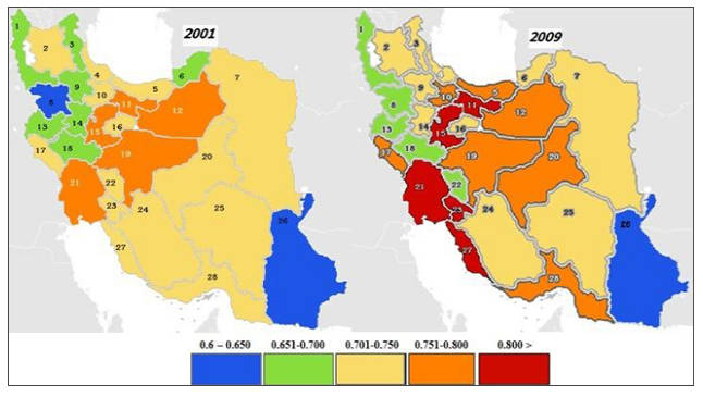Iran provinces. Source: Sabermahani et.al (2013)