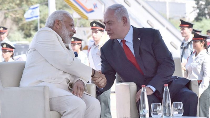 India's Prime Minister Narendra Modi and Israel's Prime Minister Benjamin Netanyahu. Photo Credit: India PM Office.