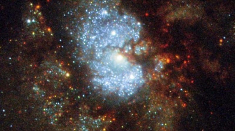 C 342 is a challenging cosmic target. Although it is bright, the galaxy sits near the equator of the Milky Way's galactic disk, where the sky is thick with glowing cosmic gas, bright stars, and dark, obscuring dust. In order for astronomers to see the intricate spiral structure of IC 342, they must gaze through a large amount of material contained within our own galaxy -- no easy feat! As a result IC 342 is relatively difficult to spot and image, giving rise to its intriguing nickname: the 'Hidden Galaxy.' Credit ESA/Hubble & NASA
