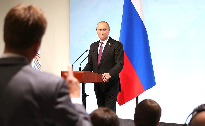 Russia's President Vladimir Putin at press conference. Photo credit: Kremlin.ru