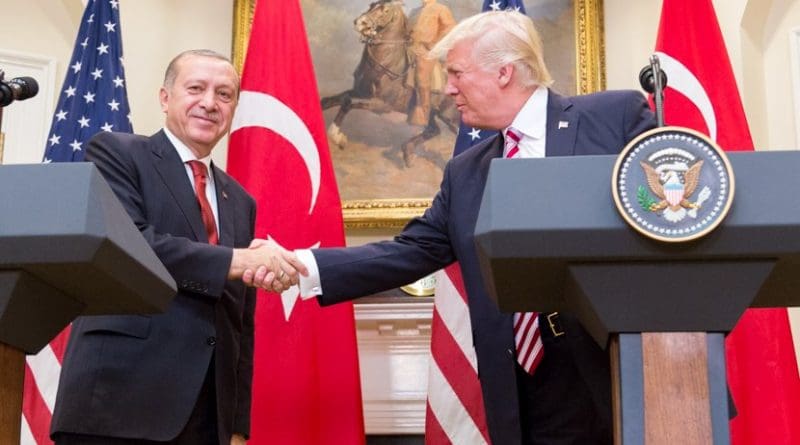 US President Donald Trump and President Recep Erdoğan give a joint statement in the Roosevelt Room at the White House, Tuesday, May 16, 2017 in Washington, D.C. (Official White House Photo by Shealah Craighead).
